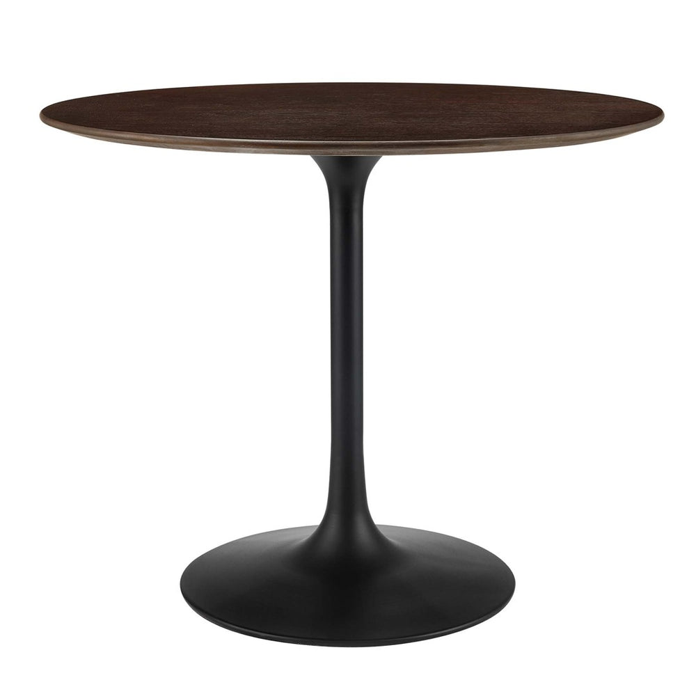 Modway Furniture Lippa 36" Round Wood Dining Table - Mid-Century Modern Design with Tapered Metal Base, Black Cherry EEI-4862-BLK-CHE