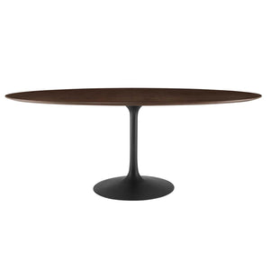 Modway Furniture Lippa Oval Wood Dining Table - Mid-Century Modern Charm with Black Cherry Walnut Finish, Seats 6 EEI-4888-BLK-CHE