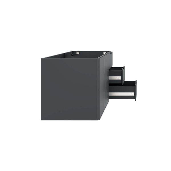 Modway Furniture Vitality 48" Wall-Mount Bathroom Vanity Cabinet for Modern Spaces with Ample Storage & Soft-Close Doors Gray EEI-4895-GRY