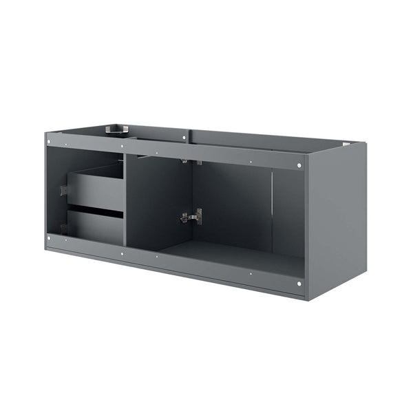 Modway Furniture Vitality 48" Wall-Mount Bathroom Vanity Cabinet for Modern Spaces with Ample Storage & Soft-Close Doors Gray EEI-4895-GRY