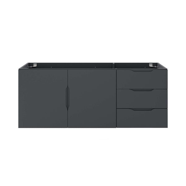Modway Furniture Vitality 48" Wall-Mount Bathroom Vanity Cabinet for Modern Spaces with Ample Storage & Soft-Close Doors Gray EEI-4895-GRY