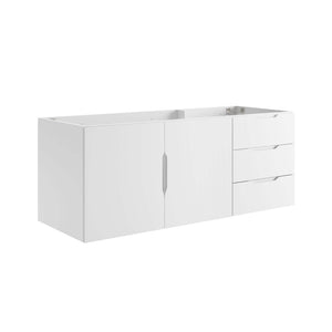 Modway Furniture Vitality 48" Wall-Mount Bathroom Vanity Cabinet for Modern Spaces with Ample Storage & Soft-Close Doors White EEI-4895-WHI