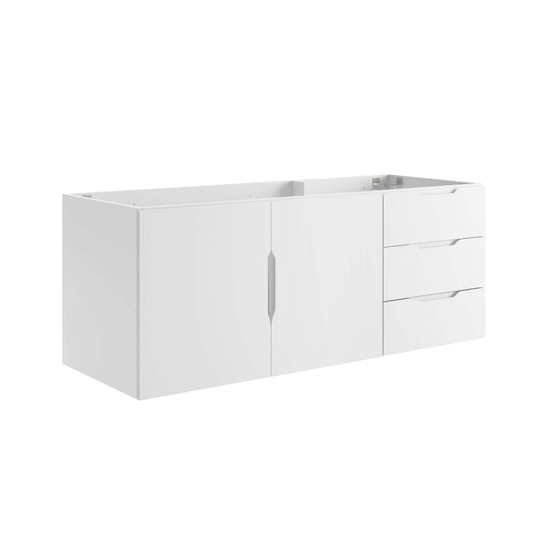 Modway Furniture Vitality 48" Wall-Mount Bathroom Vanity Cabinet for Modern Spaces with Ample Storage & Soft-Close Doors White EEI-4895-WHI