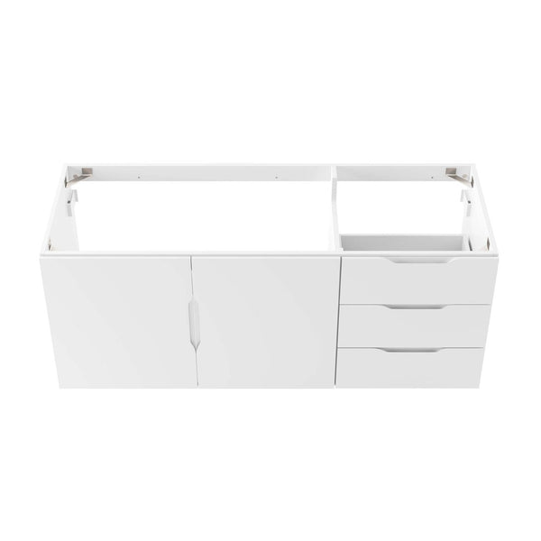 Modway Furniture Vitality 48" Wall-Mount Bathroom Vanity Cabinet for Modern Spaces with Ample Storage & Soft-Close Doors White EEI-4895-WHI