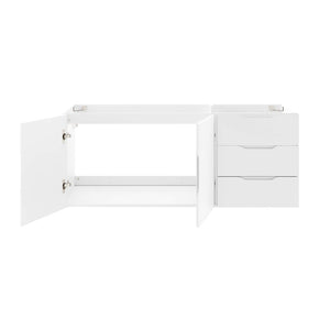 Modway Furniture Vitality 48" Wall-Mount Bathroom Vanity Cabinet for Modern Spaces with Ample Storage & Soft-Close Doors White EEI-4895-WHI