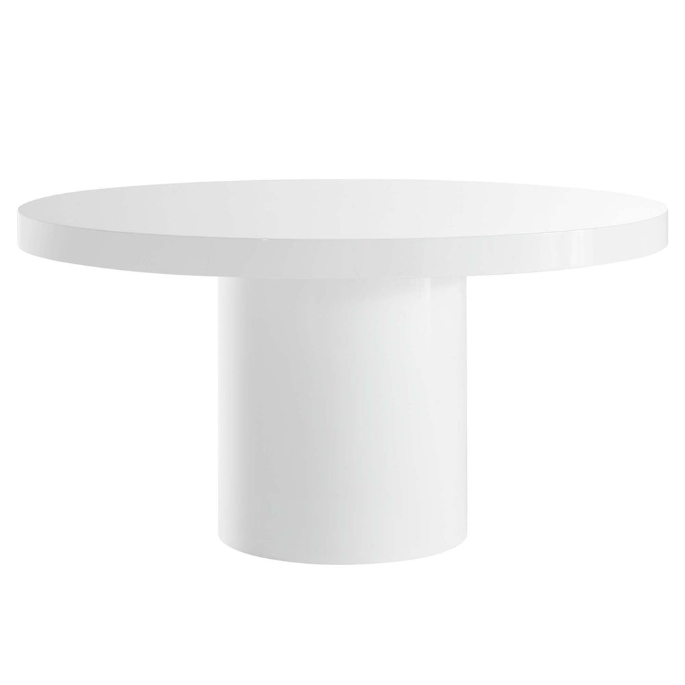 Modway Furniture Gratify 60" Round Dining Table - Modern High-Gloss Centerpiece for 6, Durable & Stylish Design EEI-4910-WHI