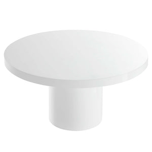 Modway Furniture Gratify 60" Round Dining Table - Modern High-Gloss Centerpiece for 6, Durable & Stylish Design EEI-4910-WHI