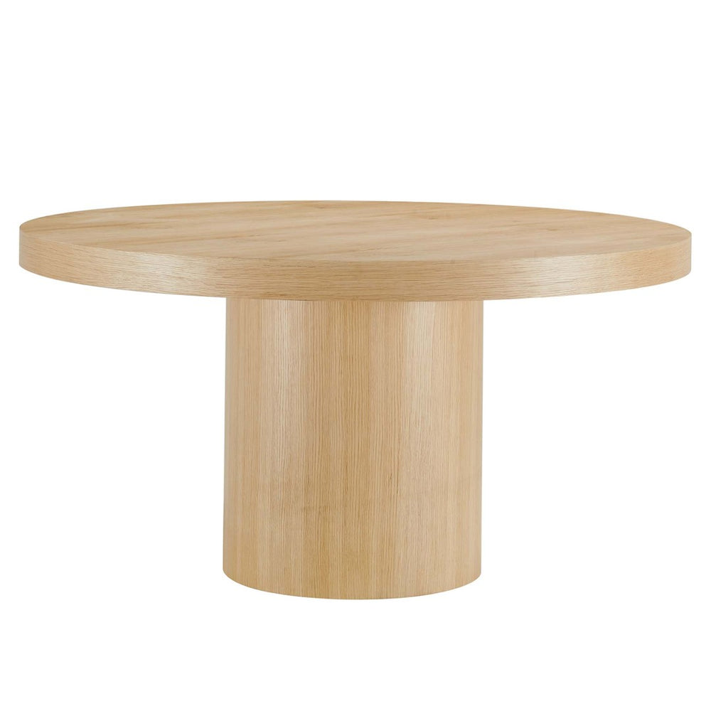 Modway Furniture Gratify 60" Round Dining Table - Contemporary Style for Memorable Gatherings and Everyday Use Oak EEI-4911-OAK