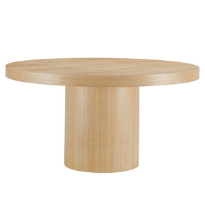 Modway Furniture Gratify 60" Round Dining Table - Contemporary Style for Memorable Gatherings and Everyday Use Oak EEI-4911-OAK