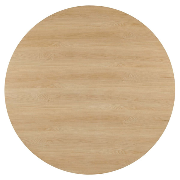 Modway Furniture Gratify 60" Round Dining Table - Contemporary Style for Memorable Gatherings and Everyday Use Oak EEI-4911-OAK