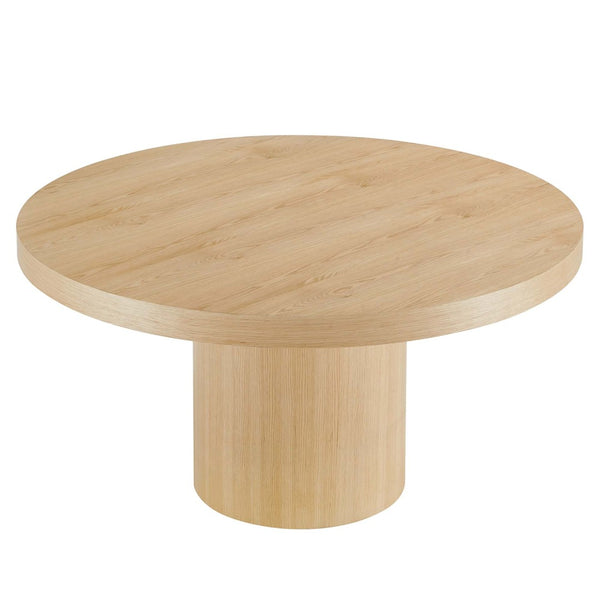 Modway Furniture Gratify 60" Round Dining Table - Contemporary Style for Memorable Gatherings and Everyday Use Oak EEI-4911-OAK