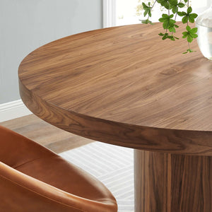 Modway Furniture Gratify 60" Round Dining Table - Contemporary Style for Memorable Gatherings and Everyday Use Walnut EEI-4911-WAL