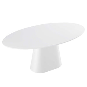 Modway Furniture Provision 75" Oval Dining Table by Modway - Sleek Modern Design for 6, Durable & Easy to Clean EEI-4912-WHI