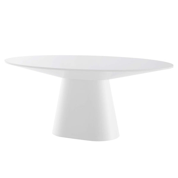 Modway Furniture Provision 75" Oval Dining Table by Modway - Sleek Modern Design for 6, Durable & Easy to Clean EEI-4912-WHI