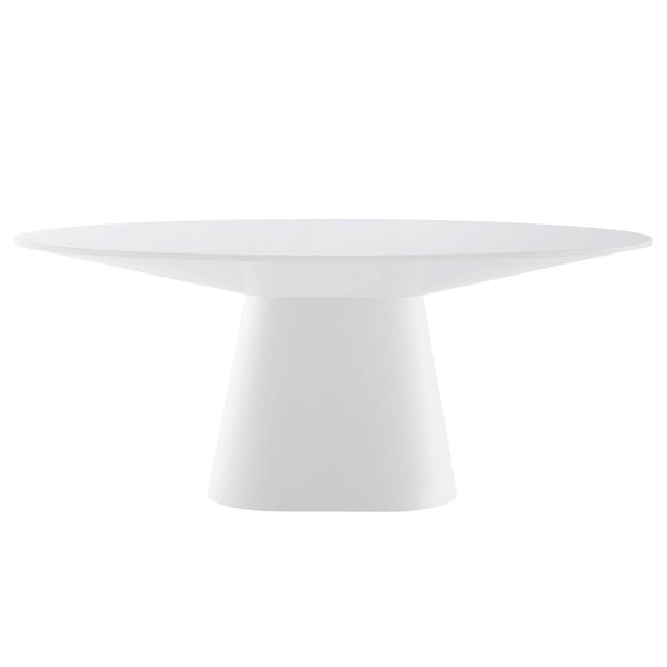 Modway Furniture Provision 75" Oval Dining Table by Modway - Sleek Modern Design for 6, Durable & Easy to Clean EEI-4912-WHI