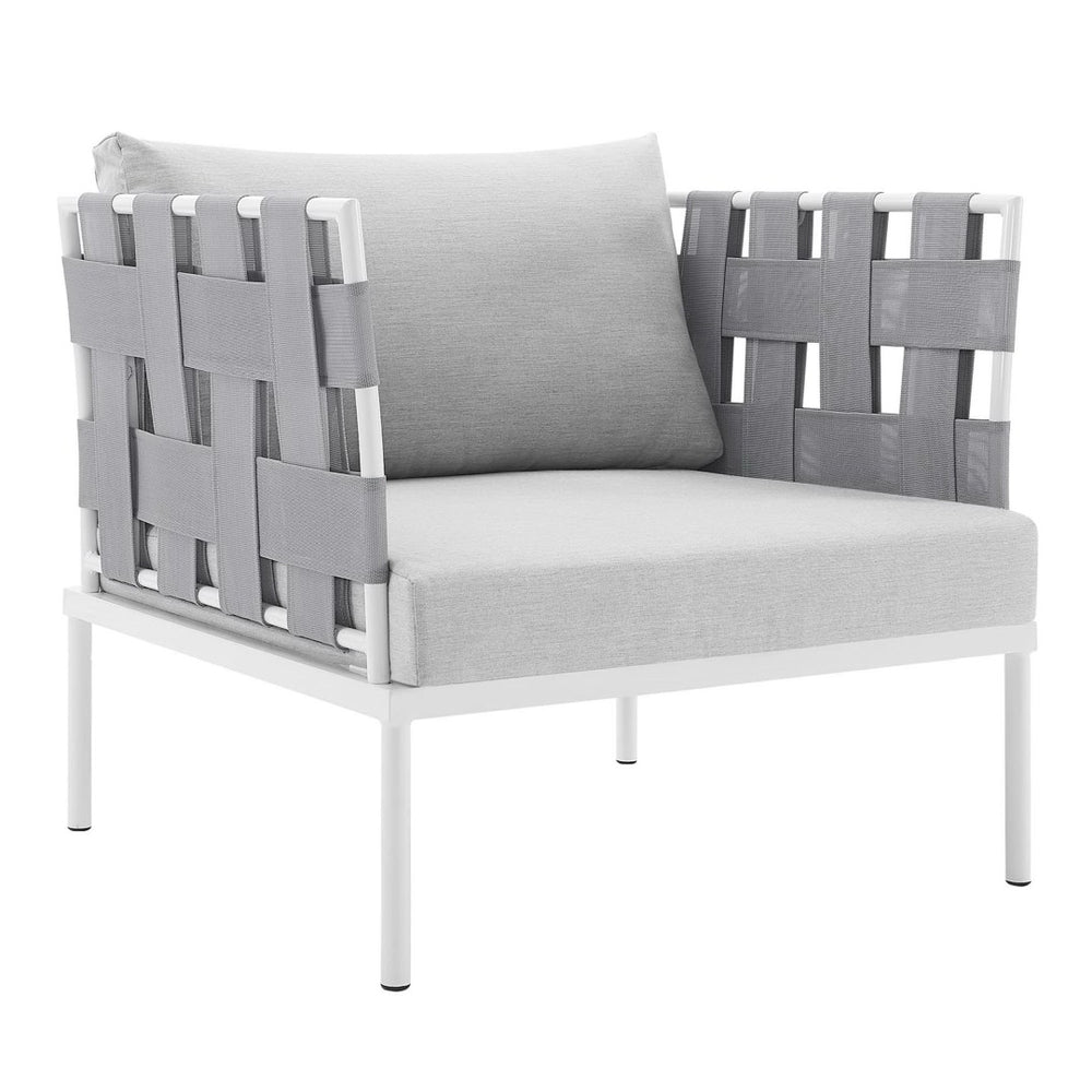 Modway Furniture Harmony Outdoor Patio Aluminum Armchair with Sunbrella® Cushions - Modern, Lightweight Comfort EEI-4956-GRY-GRY