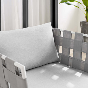 Modway Furniture Harmony Outdoor Patio Aluminum Armchair with Sunbrella® Cushions - Modern, Lightweight Comfort EEI-4956-GRY-GRY