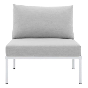 Modway Furniture Harmony Sunbrella® Armless Chair - Modern Outdoor Patio Seating with Durable All-Weather Design EEI-4958-TAN-GRY