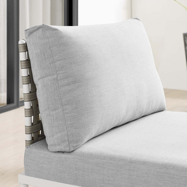 Modway Furniture Harmony Sunbrella® Armless Chair - Modern Outdoor Patio Seating with Durable All-Weather Design EEI-4958-TAN-GRY