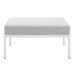 Modway Furniture Harmony Sunbrella® Outdoor Patio Aluminum Ottoman - Versatile, Weather-Resistant, Modern Design EEI-4969-GRY