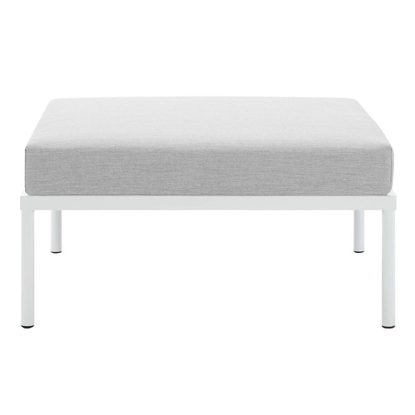 Modway Furniture Harmony Sunbrella® Outdoor Patio Aluminum Ottoman - Versatile, Weather-Resistant, Modern Design EEI-4969-GRY