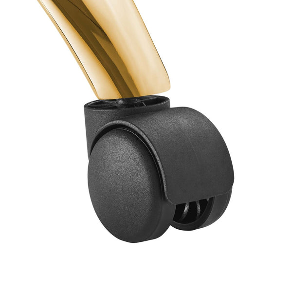 Modway Furniture Ripple Armless Performance Velvet Office Chair - Ergonomic Mid-Century Glam with Gold Frame Gold Black EEI-4972-GLD-BLK