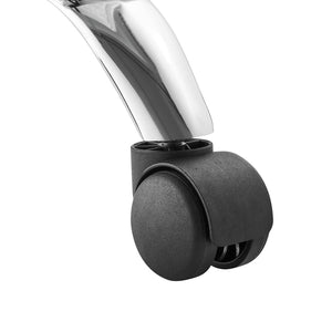 Modway Furniture Ripple Armless Vegan Leather Drafting Chair - Ergonomic Comfort, Sleek Chrome Frame, and Mobility Silver Tan EEI-4980-SLV-TAN