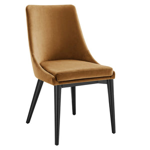 Modway Furniture Viscount Performance Velvet Dining Chair - Stylish Cognac Accent for Dining, Living & Versatile Spaces EEI-5009-COG