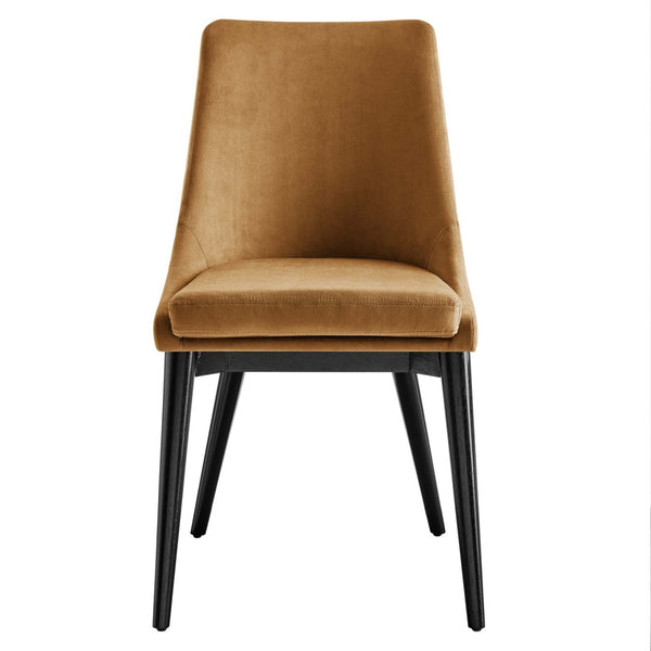 Modway Furniture Viscount Performance Velvet Dining Chair - Stylish Cognac Accent for Dining, Living & Versatile Spaces EEI-5009-COG