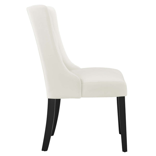 Modway Furniture Baronet Performance Velvet Dining Chairs Set of 2 - Timeless Tufted Style with Modern Comfort White EEI-5013-WHI