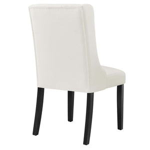 Modway Furniture Baronet Performance Velvet Dining Chairs Set of 2 - Timeless Tufted Style with Modern Comfort White EEI-5013-WHI