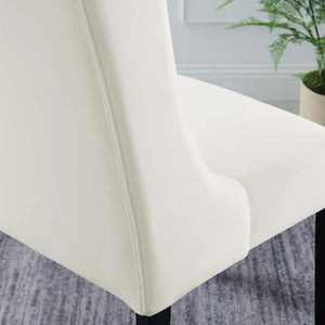 Modway Furniture Baronet Performance Velvet Dining Chairs Set of 2 - Timeless Tufted Style with Modern Comfort White EEI-5013-WHI