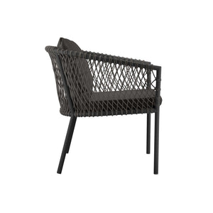 Modway Furniture Sailor Outdoor Dining Armchair - Charcoal, Durable Aluminum Frame, Plush Cushions for Comfort & Style EEI-5040-CHA-CHA