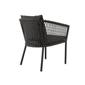Modway Furniture Sailor Outdoor Dining Armchair - Charcoal, Durable Aluminum Frame, Plush Cushions for Comfort & Style EEI-5040-CHA-CHA