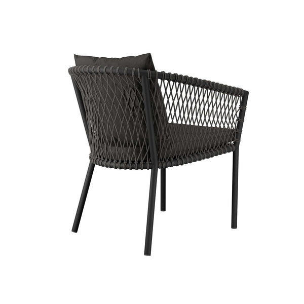 Modway Furniture Sailor Outdoor Dining Armchair - Charcoal, Durable Aluminum Frame, Plush Cushions for Comfort & Style EEI-5040-CHA-CHA