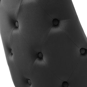 Modway Furniture Adorn Plush Performance Velvet Dining Side Chair Set of 2 - Chic Black Glam with Tufted Style EEI-5043-BLK