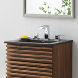 Modway Furniture Cayman 18" Bathroom Sink Black 15.5 x 17.5 x 6