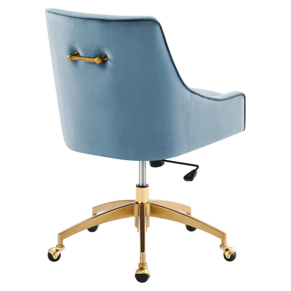 Modway Furniture Discern Performance Velvet Office Chair - Luxurious Comfort, Adjustable Ergonomics, Modern Design Light Blue EEI-5079-LBU