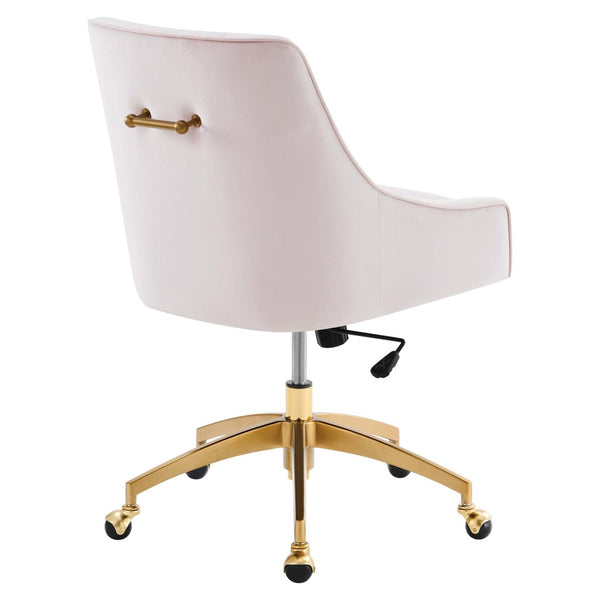 Modway Furniture Discern Performance Velvet Office Chair - Luxurious Comfort, Adjustable Ergonomics, Modern Design Pink EEI-5079-PNK