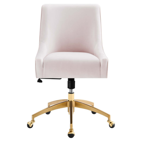 Modway Furniture Discern Performance Velvet Office Chair - Luxurious Comfort, Adjustable Ergonomics, Modern Design Pink EEI-5079-PNK