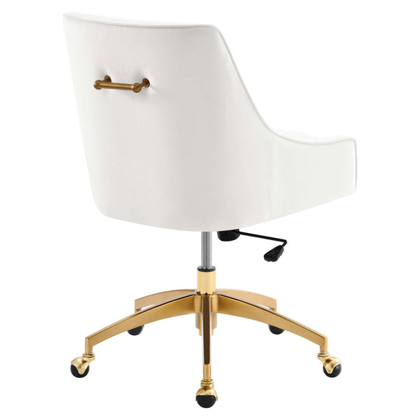 Modway Furniture Discern Performance Velvet Office Chair - Luxurious Comfort, Adjustable Ergonomics, Modern Design White EEI-5079-WHI