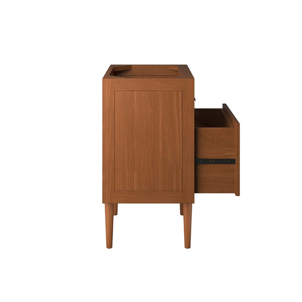 Modway Furniture Cassia 24" Teak Wood Bathroom Vanity Cabinet - Mid-Century Modern Design with Ample Storage Space EEI-5082-NAT