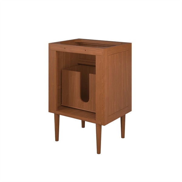 Modway Furniture Cassia 24" Teak Wood Bathroom Vanity Cabinet - Mid-Century Modern Design with Ample Storage Space EEI-5082-NAT