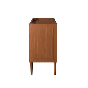 Modway Furniture Cassia 36" Solid Teak Bathroom Vanity Cabinet with Brass Hardware - Mid-Century Charm & Storage EEI-5083-NAT