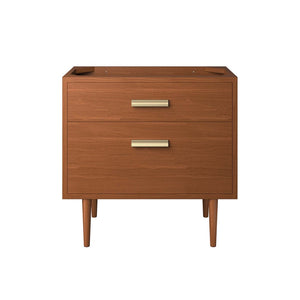 Modway Furniture Cassia 36" Solid Teak Bathroom Vanity Cabinet with Brass Hardware - Mid-Century Charm & Storage EEI-5083-NAT