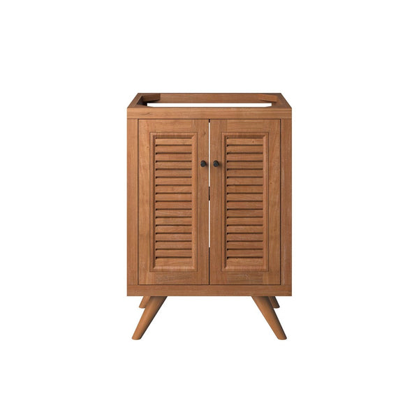Modway Furniture Birdie 24" Teak Wood Bathroom Vanity Cabinet – Modern Coastal Design with Adjustable Storage Space EEI-5086-NAT