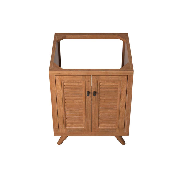Modway Furniture Birdie 24" Teak Wood Bathroom Vanity Cabinet – Modern Coastal Design with Adjustable Storage Space EEI-5086-NAT