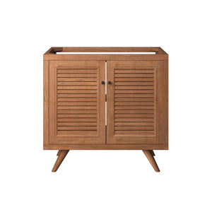 Modway Furniture Birdie 36" Teak Wood Bathroom Vanity Cabinet with Soft-Close Hinges & Adjustable Shelf - Natural Finish EEI-5087-NAT