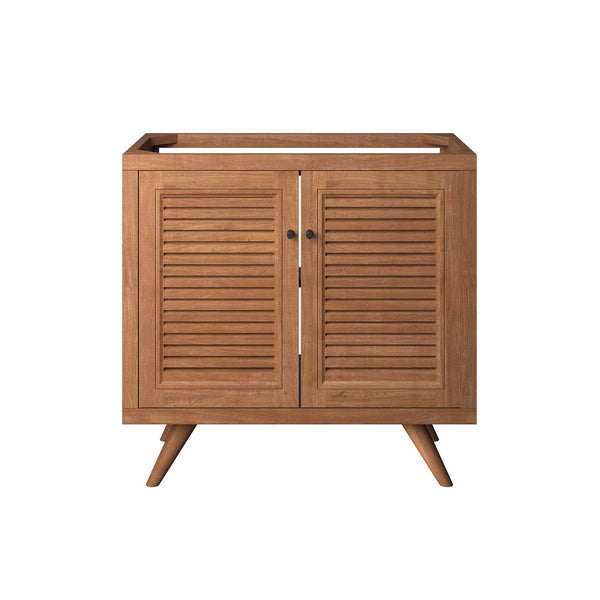 Modway Furniture Birdie 36" Teak Wood Bathroom Vanity Cabinet with Soft-Close Hinges & Adjustable Shelf - Natural Finish EEI-5087-NAT
