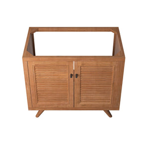 Modway Furniture Birdie 36" Teak Wood Bathroom Vanity Cabinet with Soft-Close Hinges & Adjustable Shelf - Natural Finish EEI-5087-NAT